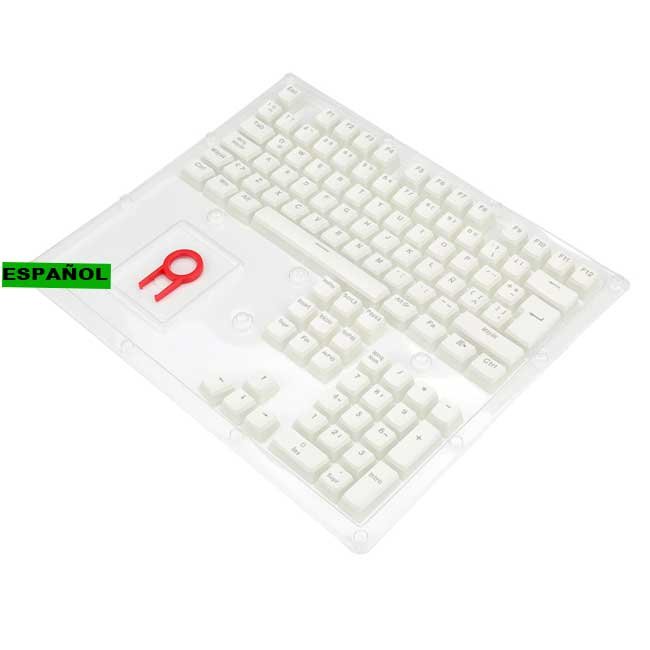  Keycaps Redragon SCARAB A130W-SP White 104 Teclas PBT Español Pudin