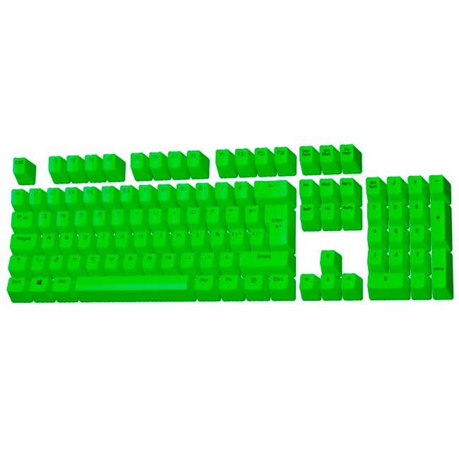 Keycaps VSG Stardust Green Quarktastic 105 teclas PBT doble inyección ISO Latinoamericano perfil OEM
