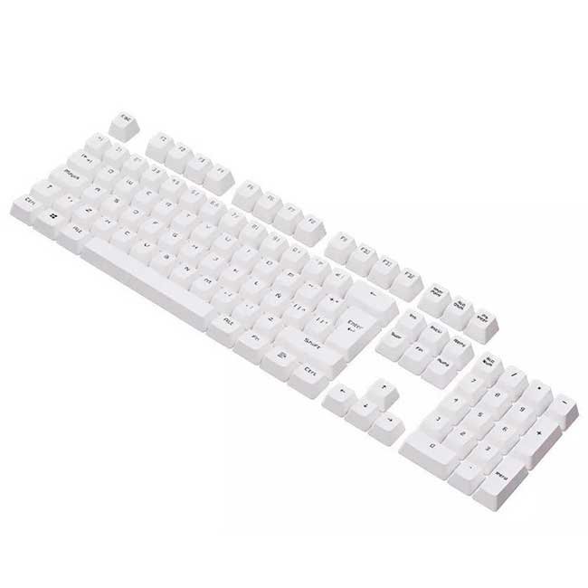 Keycaps VSG Stardust White Stellar 105 teclas PBT doble inyección ISO Latinoamericano perfil OEM