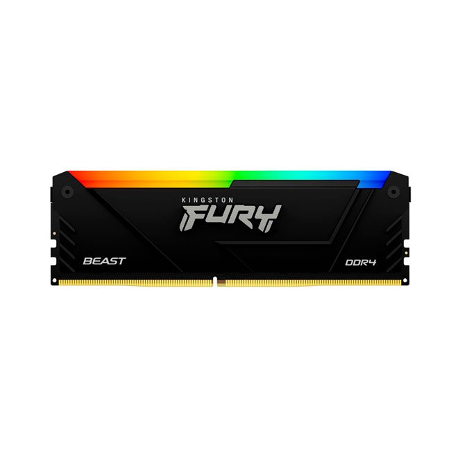 Memoria ram Kingston Fury Beast RGB BLACK, 16GB DDR4 3200 MHz, PC4-25600, CL16, 1.35V.