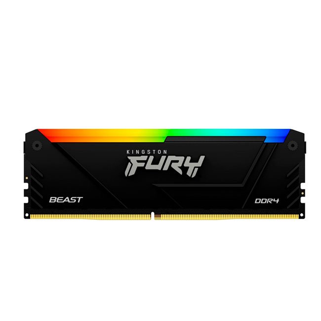 Memoria Kingston Fury Beast RGB BLACK 8GB DDR4-3200 MHz, PC4-25600, CL16, 1.35V, Non-ECC