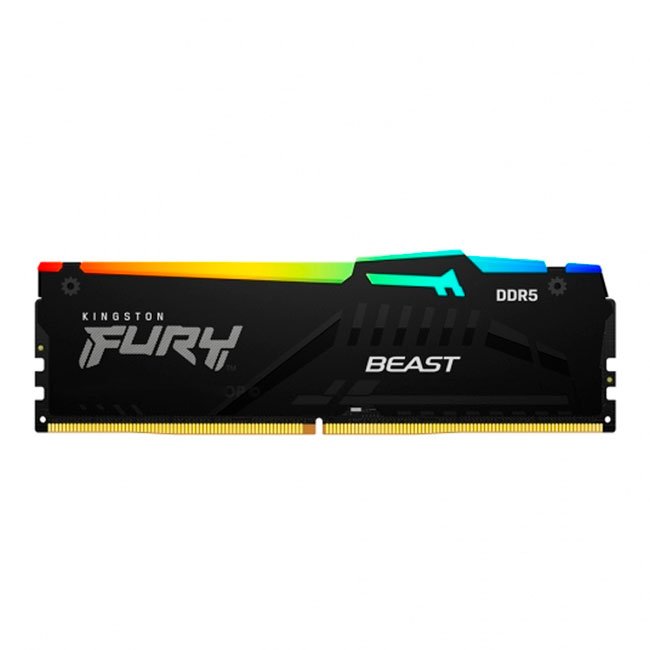 Memoria ram Kingston Fury Beast 16GB DDR5-5200MHz PC5-41600 CL40, 1.25V, 288-Pin, XMP 3.0, RGB