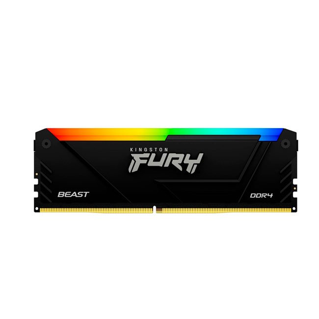 Memoria ram Kingston Fury Beast RGB BLACK, 16GB, DDR4-3600MHz, PC4-28800, CL18, 1.35V, Non-ECC