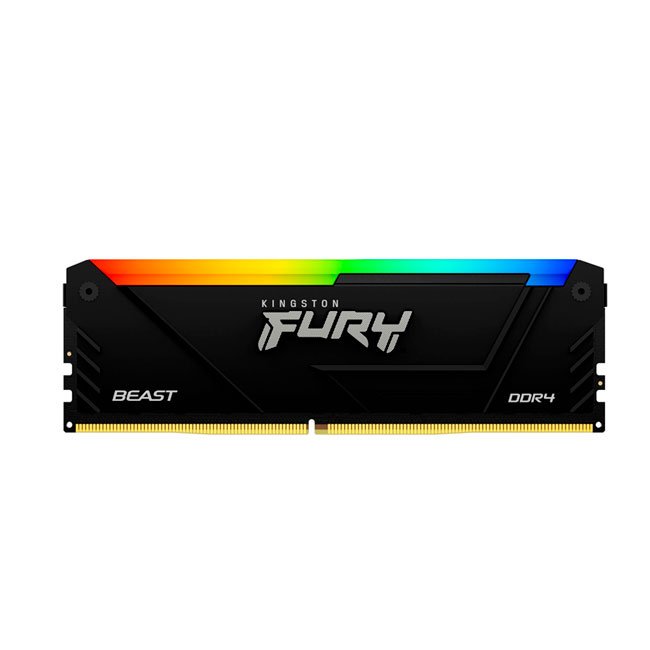Memoria Ram Kingston Fury Beast 32GB DDR4-3200MHz PC4-25600, CL16, 1.35V, 288-Pin, RGB, DIMM
