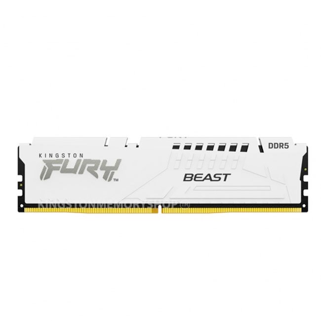 Memoria DIMM Kingston FURY Beast White, 16GB DDR5-5200MHz PC5-41600, CL40, 1.25V, Non-ECC