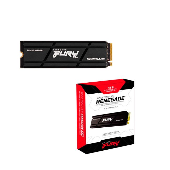 Disco SSD Kingston FURY Renegade 4TB M.2 2280 PCIe 4.0 NVMe | Lectura 7300 MB/s | Para PC y PS5