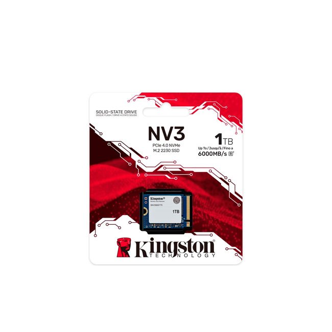 DISCO SSD Kingston NV2 1TB M.2 2230 NVMe PCIe Gen 4 – Alta Velocidad y Compatibilidad