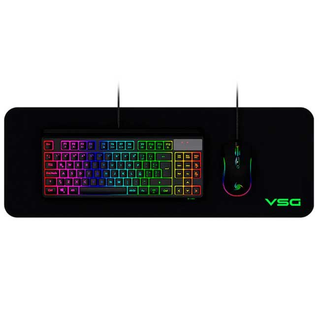 Kit Gamer VSG Pyxis 3 en 1 con teclado TKL, mouse 7200 DPI y mousepad mediano 70x25 cm