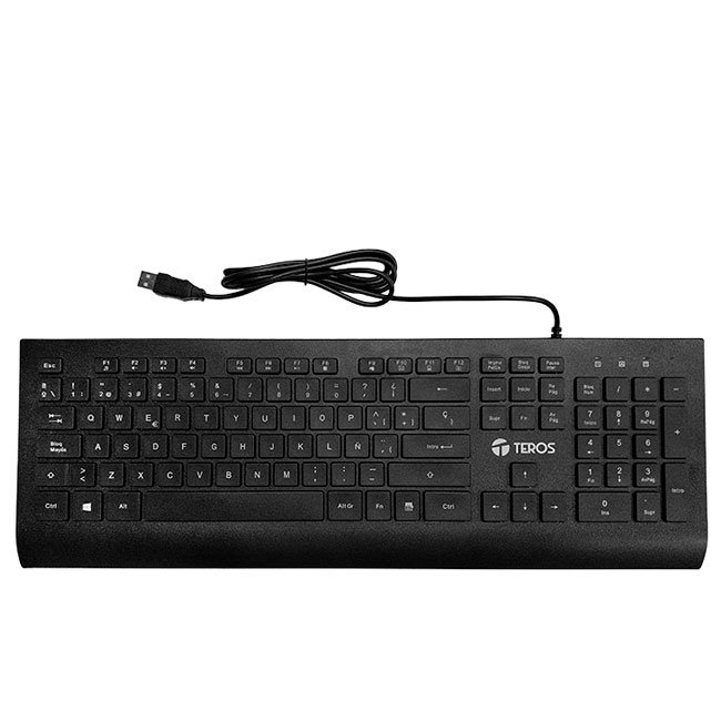 Kit Teclado y Mouse TEROS TE-5010CS USB Español, 105 Teclas, DPI Ajustable