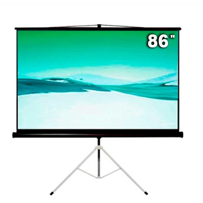 Pantalla de Proyección con Trípode Klip Xtreme KPS-102B 86” 4:3 Blanca Mate Portátil