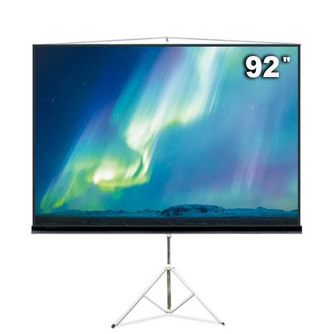 Pantalla de Proyección con Trípode Klip Xtreme KPS-113 92” 16:9 Ganancia 1.1 Blanca con Marco Negro