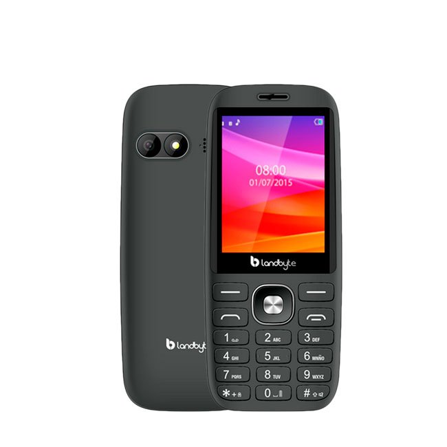 Teléfono celular básico 4g LandByte LT1418, 2.8", Dual SIM, Radio FM, Desbloqueado Barra Negro