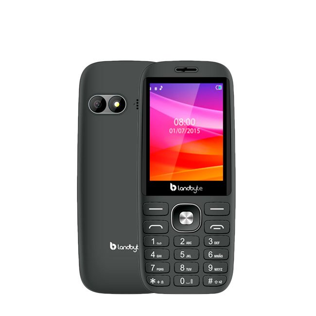 Teléfono celular básico 4g LandByte LT1418, 2.8", Dual SIM, Radio FM, Desbloqueado Barra Gris