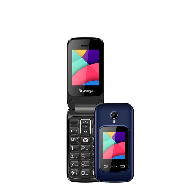 Teléfono celular Flip 4g LandByte LT1448, 1.77", Dual SIM, Radio FM, Desbloqueado.-Azul