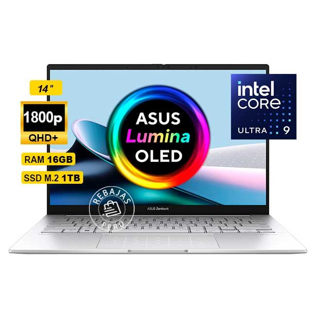 Laptop ASUS Zenbook 14 OLED UX3405CA Ultra 9, 3K Touch, 16GB RAM, 1TB SSD, Wi-Fi 7, Windows 11 Home