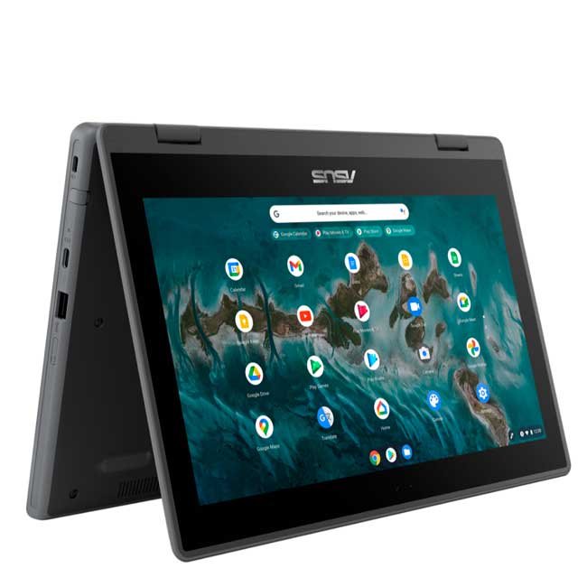 Laptop Chromebook ASUS CR1104FGA Intel N100, 8GB RAM, 64GB eMMC, 11.6" Touch HD, Wi-Fi 6E, Cámara 13MP, ChromeOS