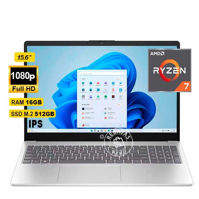 Laptop HP 15-fc0012la Ryzen 7 7730U 16GB 512GB SSD 15.6" FHD IPS FreeDOS Dorada