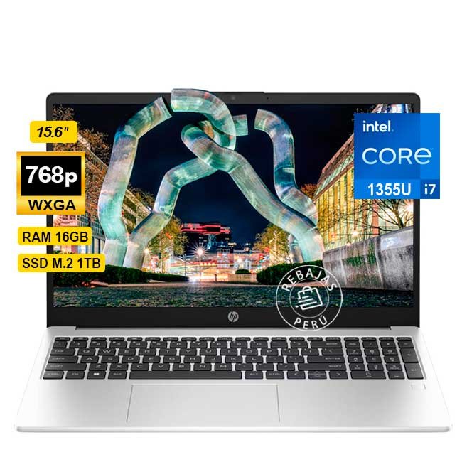 Laptop HP 250 G10 15.6" HD Intel Core i7-1355U 16GB RAM 1TB SSD Wi-Fi 6 FreeDOS | Teclado Español