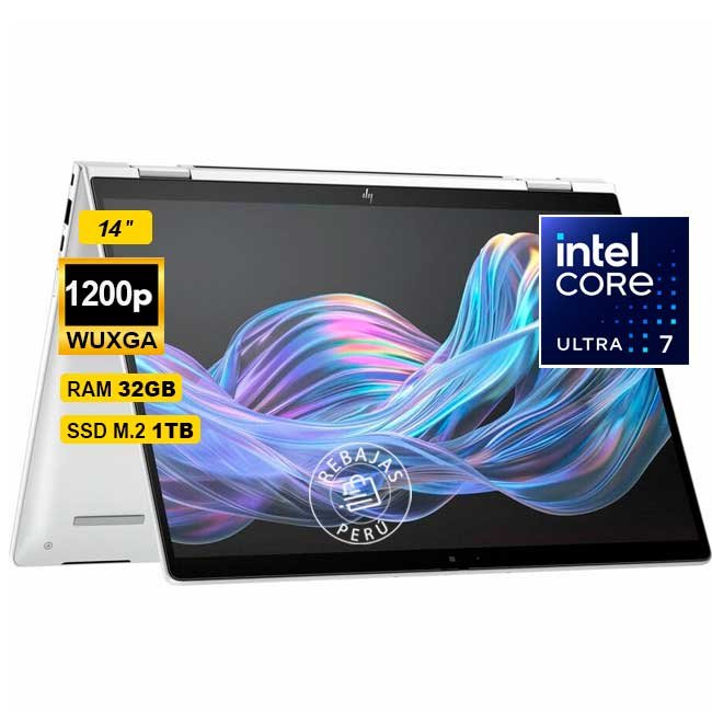 Laptop HP EliteBook X Flip G1i Gen AI 14" WUXGA Touch | Core Ultra 7, 32GB RAM, 1TB SSD, Wi-Fi 7, Windows 11 Pro