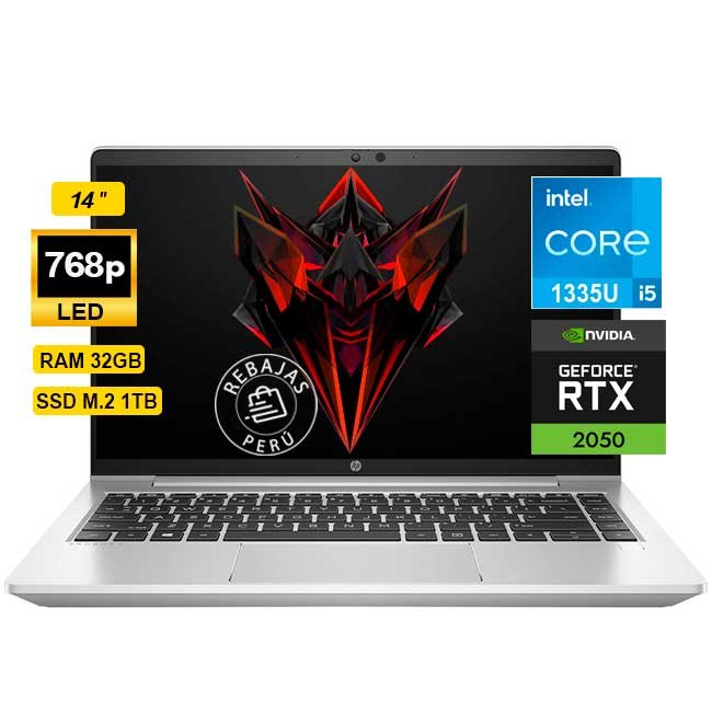 Laptop HP ProBook 440 G10 i5-1335U 32GB RAM 1TB SSD RTX 2050 14” HD Windows 11 WiFi 6 BT 5.3