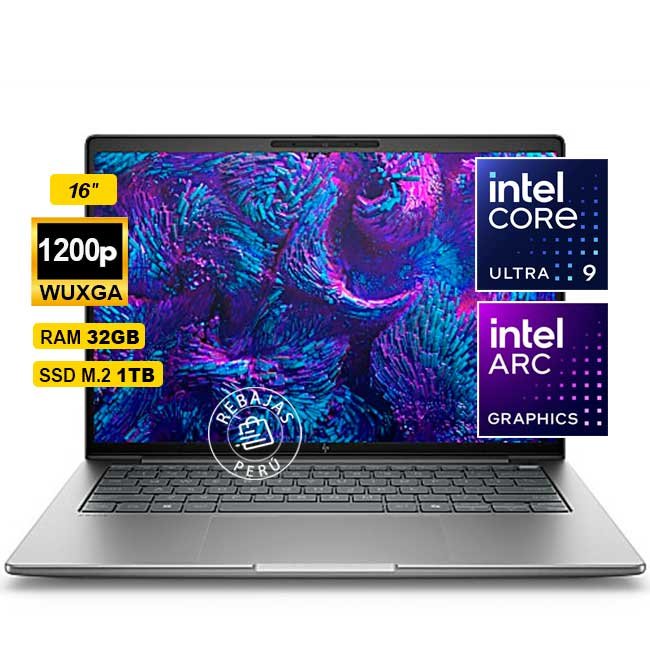 Laptop HP ZBook 8 G1i Intel Core Ultra 9, 32GB, SSD 1TB, Intel Arc, 16” WUXGA, Wi-Fi 7, Windows 11 Pro