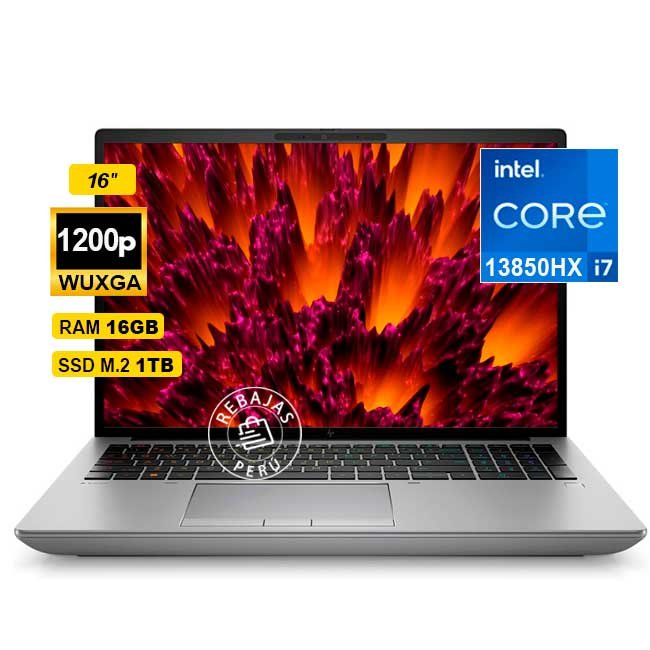 Laptop HP ZBook Fury G11 Core i7 16GB 1.5TB SSD Intel UHD 16" WUXGA Wi-Fi 7 Windows 11 Pro