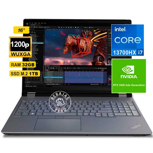 Laptop Workstation Lenovo ThinkPad P16 Gen 2 Core i7, 32GB RAM, RTX 3500, 1TB SSD, 16” WUXGA, Windows 11 Pro
