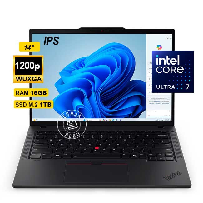 Laptop Lenovo ThinkPad T14 Gen 5 Intel Core Ultra 7 155U, 16GB DDR5, 1TB SSD, 14" WUXGA, Windows 11 Pro