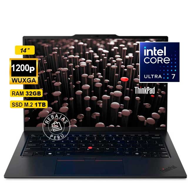 Laptop Lenovo ThinkPad X1 Carbon Gen 12 - Laptop 14" WUXGA, Intel Core Ultra 7, 32GB RAM, 1TB SSD, Windows 11 Pro