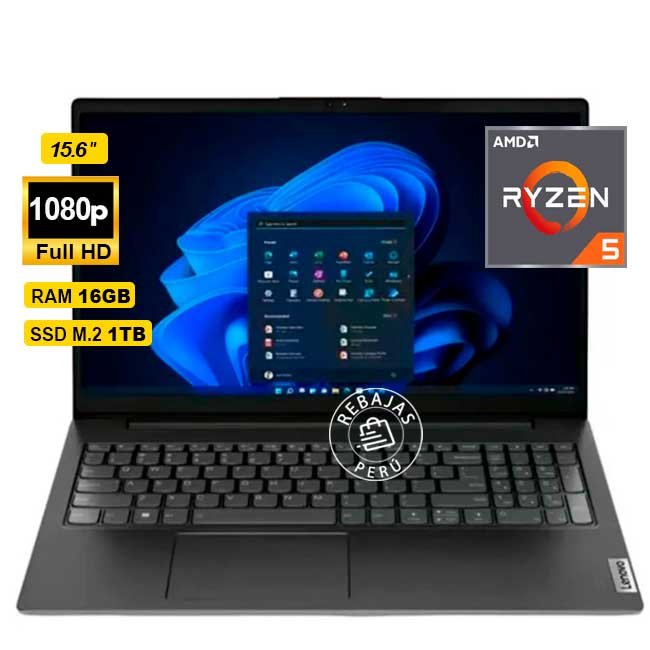 Laptop Lenovo V15 G4 Ryzen 5 5500U 16GB 1TB SSD 15.6” FHD W11 Pro Arctic Grey
