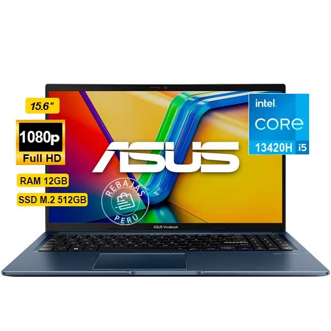 Laptop ASUS Vivobook 15 X1502VA | Intel Core i5-13420H, 12GB RAM, 512GB SSD, 15.6″ FHD, Windows 11