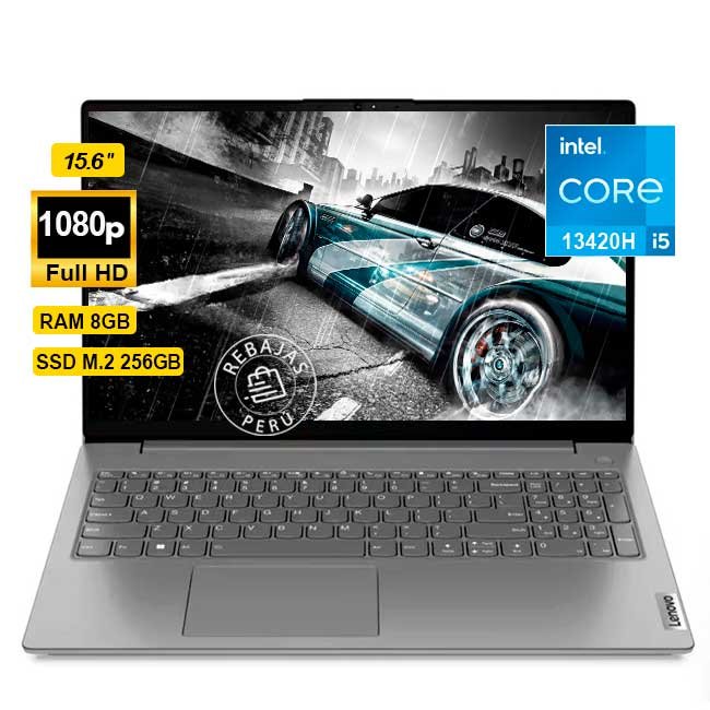 Laptop Lenovo V15 G4 IRU Core i5-13420H 8GB RAM 256GB SSD 15.6” FHD WiFi 6 BT 5.2 Sin SO