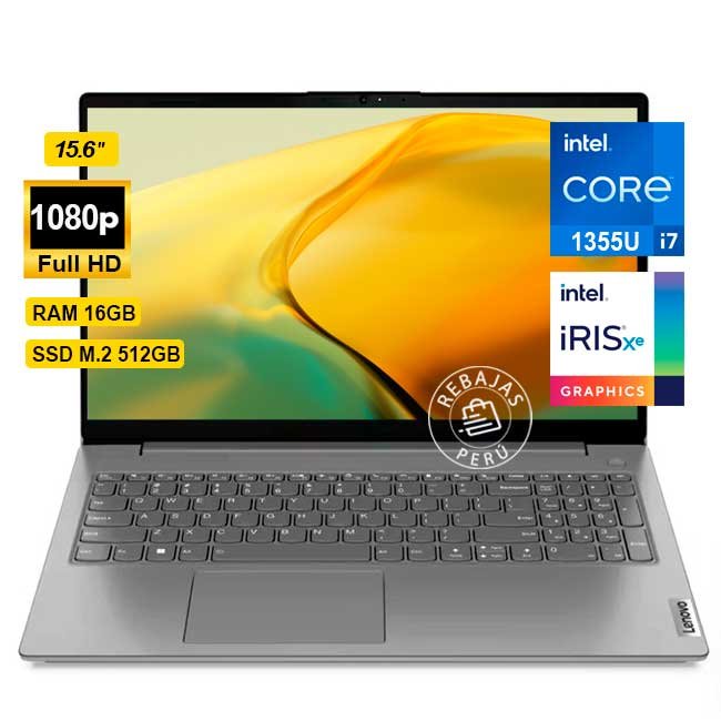 Lenovo V15 G4 IRU | Laptop 15.6" FHD, Core i7-1355U, 16GB RAM, 512GB SSD, Intel Iris Xe, WiFi 6