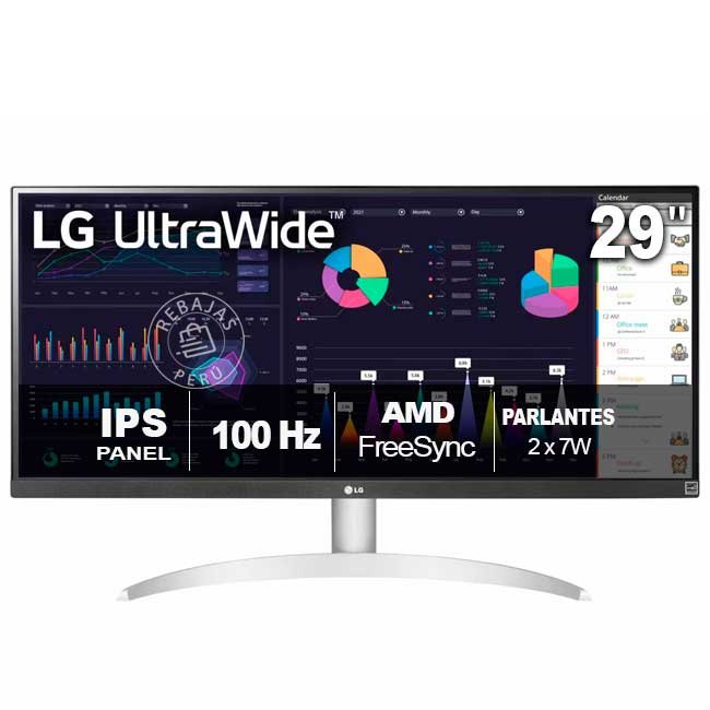 LG 29WQ600-W – Monitor UltraWide 29” IPS FHD 21:9 con HDR10, FreeSync y 75Hz
