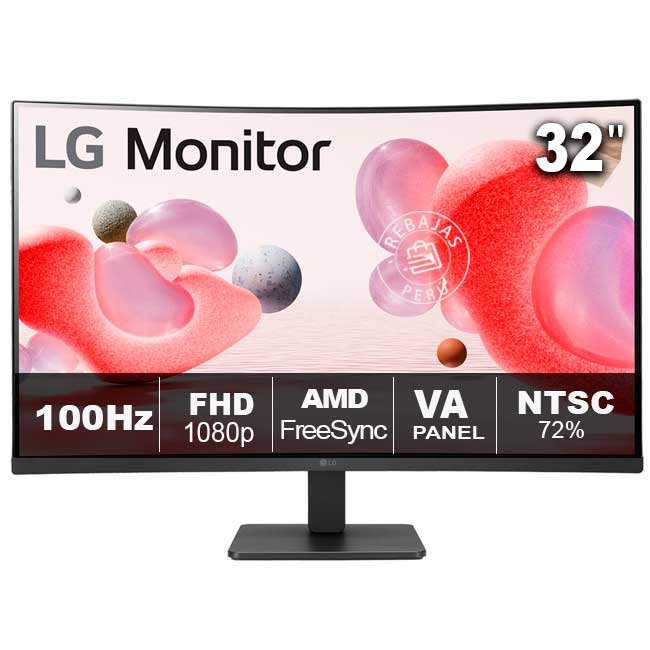 Monitor LG 32MR50C-B Curvo 31.5” Full HD 1920x1080 100Hz AMD FreeSync 5ms VA