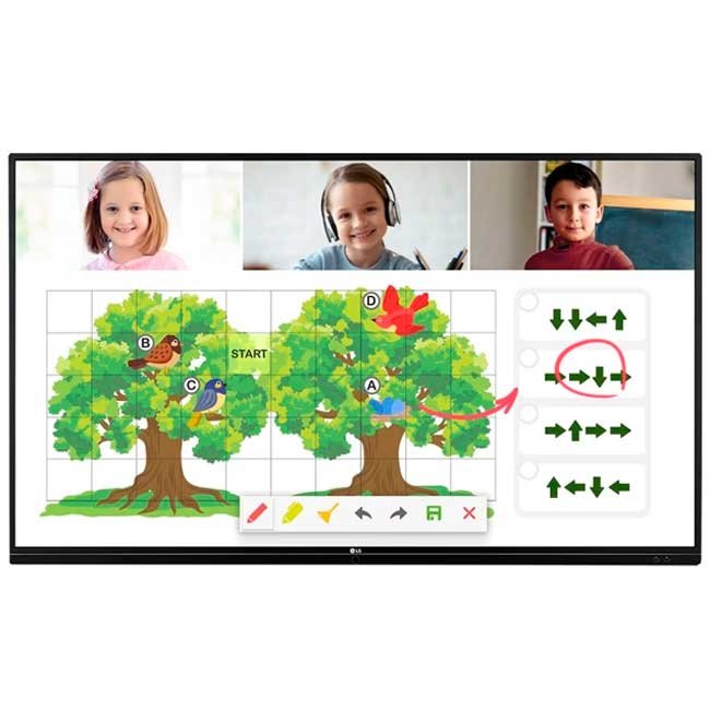 Pizarra Interactiva LG 75TR3DJ-B 75” 4K UHD Táctil Multitouch con Android y WiFi Integrado