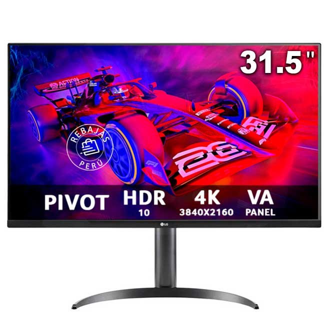 LG UltraFine™ 32UR550K-B – Monitor 31.5" UHD 4K HDR, VA, 90% DCI-P3, 4ms, FreeSync, Altavoces 10W