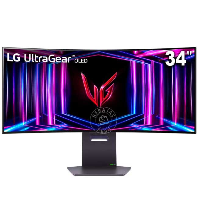 Monitor Gamer LG UltraGear OLED 34'' 240Hz 0.03ms UWQHD Curvo 800R HDR10 G-SYNC FreeSync | Modelo 34GS95QE-B
