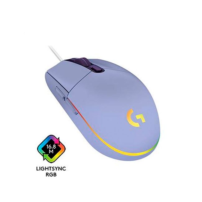 Mouse Logitech G203 RGB LIGHTSYNC con Sensor Óptico 8000 DPI y 6 Botones para Gaming