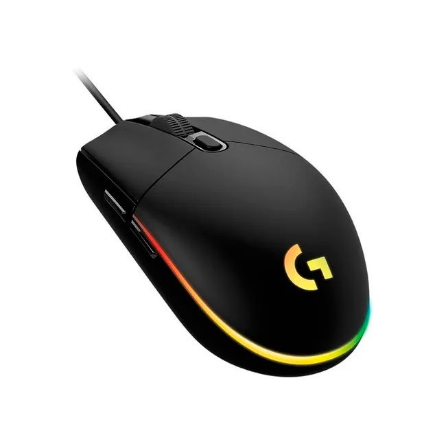 Mouse Gamer Logitech G203 LIGHTSYNC RGB 8000 DPI con 6 Botones Programables y Sensor Óptico de Alta Precisión