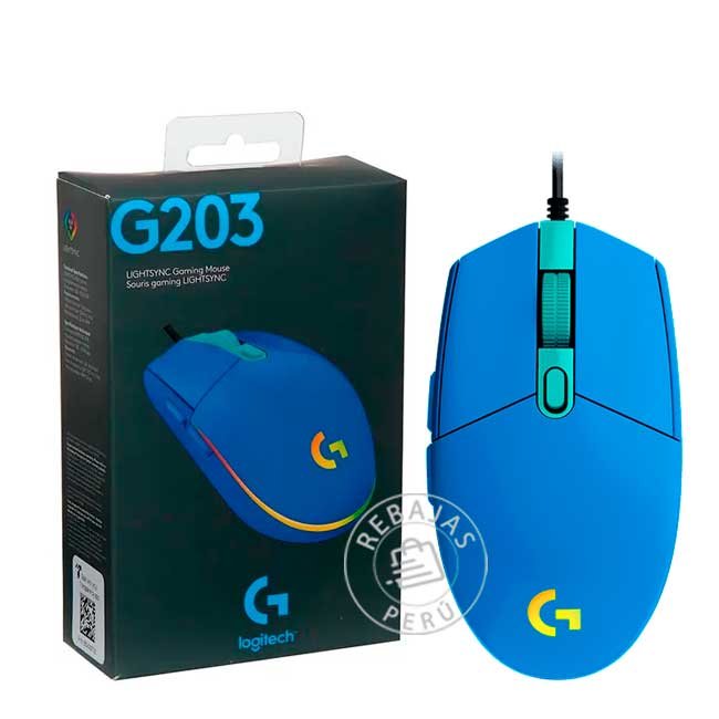 Mouse Logitech G203 LIGHTSYNC Optical 8000 DPI RGB Blue Gaming