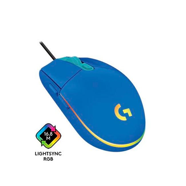 Logitech G203 LIGHTSYNC RGB – Mouse Óptico Gamer 8000 DPI con Iluminación Personalizable