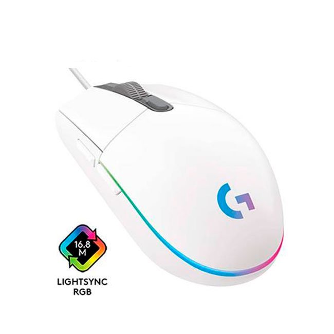 G203 LIGHTSYNC de Logitech – Mouse Gaming RGB 8000 DPI con Alta Precisión y Diseño Ergonómico