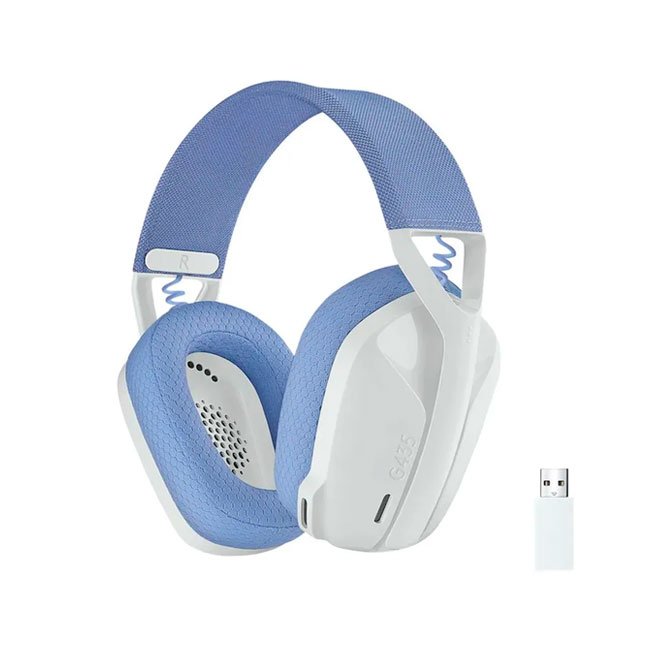 Audífono Gamer Logitech G435 Blanco Inalámbricos con Micrófono | Bluetooth 
