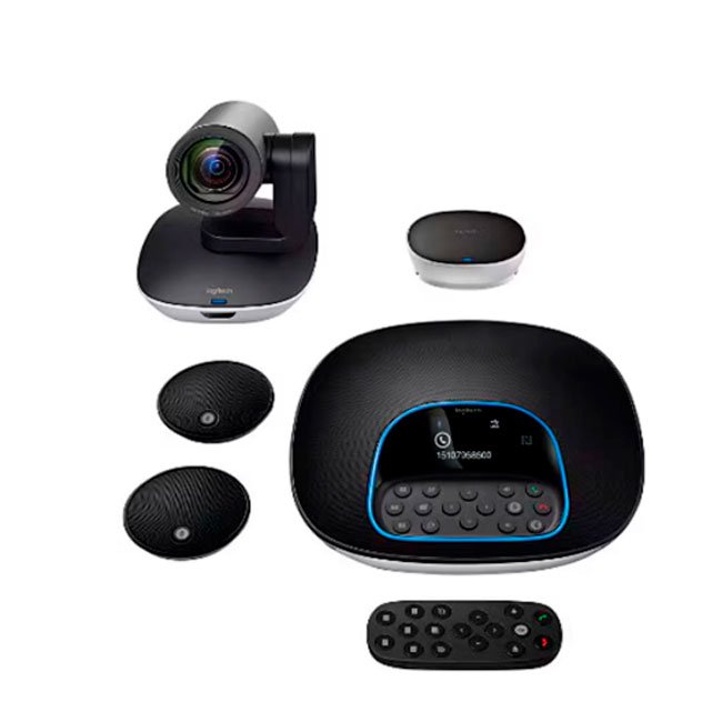 Logitech GROUP Bundle ConferenceCam | Videoconferencia Profesional Full HD para Salas de Reunión