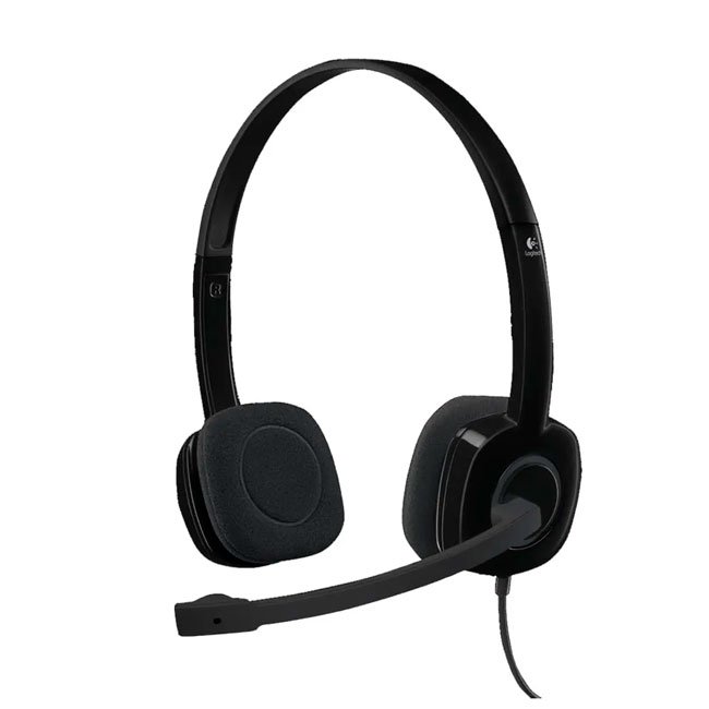 Logitech H151 Audífono con Micrófono 3.5mm con Cancelación de Ruido para PC, Laptop y Móviles