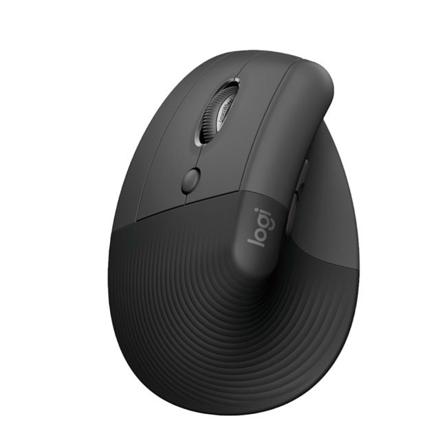 Logitech Lift Vertical Ergonómico para Zurdos – Mouse Inalámbrico Vertical con Diseño Saludable