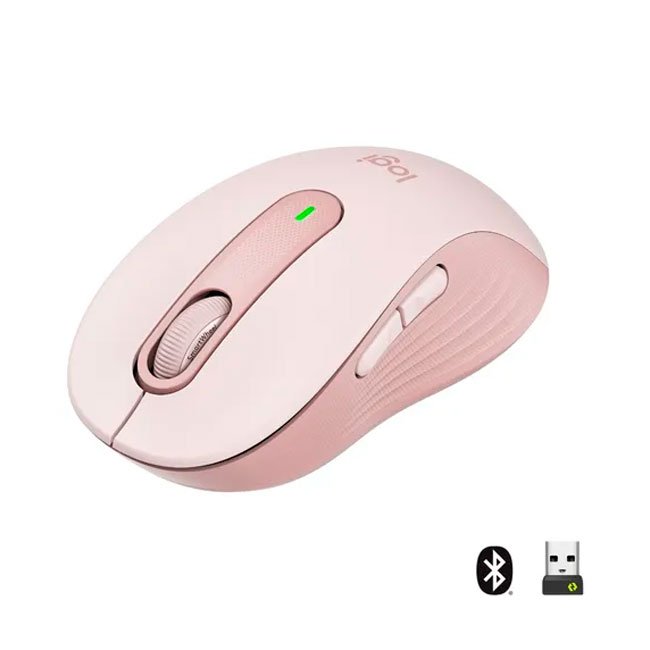Logitech signature M650 Silent – Mouse Ergonómico Inalámbrico para Zurdos con Bluetooth y Clics Silenciosos