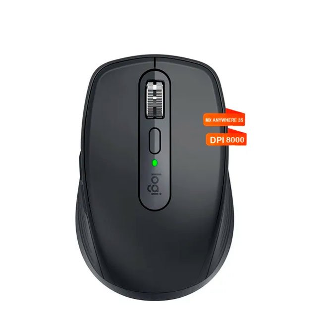 Logitech MX Anywhere 3S Mouse Inalámbrico Bluetooth con Sensor 8K y Carga USB-C