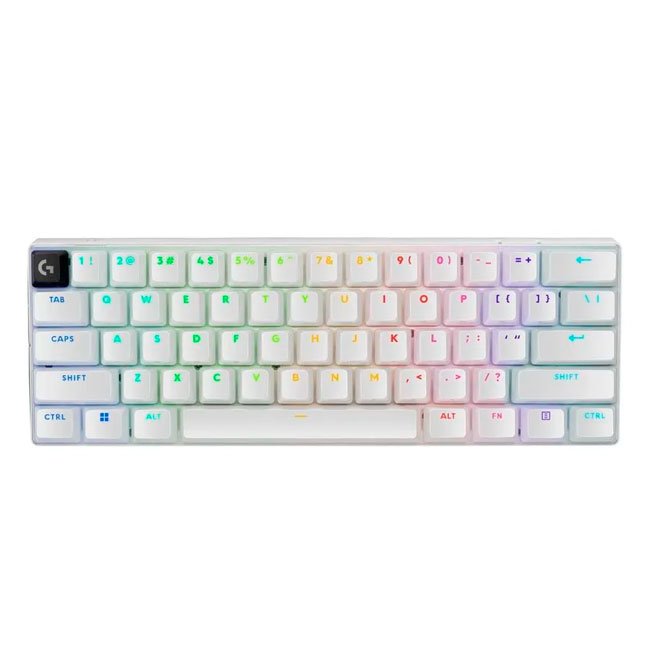 Teclado Logitech Pro X 60 LIGHTSPEED Blanco | Mecánico Óptico RGB Inalámbrico 60%